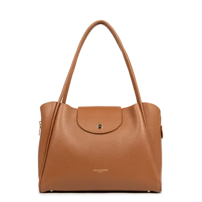 Ida Double Sac cabas épaule cuir Camel LANCASTER Ida Double Sac cabas épaule cuir Camel LANCASTER