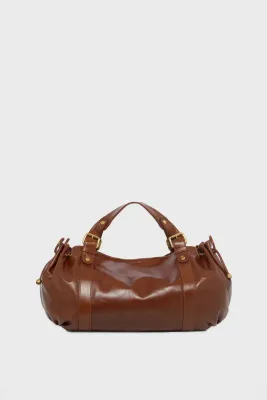 Sac à main en cuir effet froissé - 24H Caramel GERARD DAREL