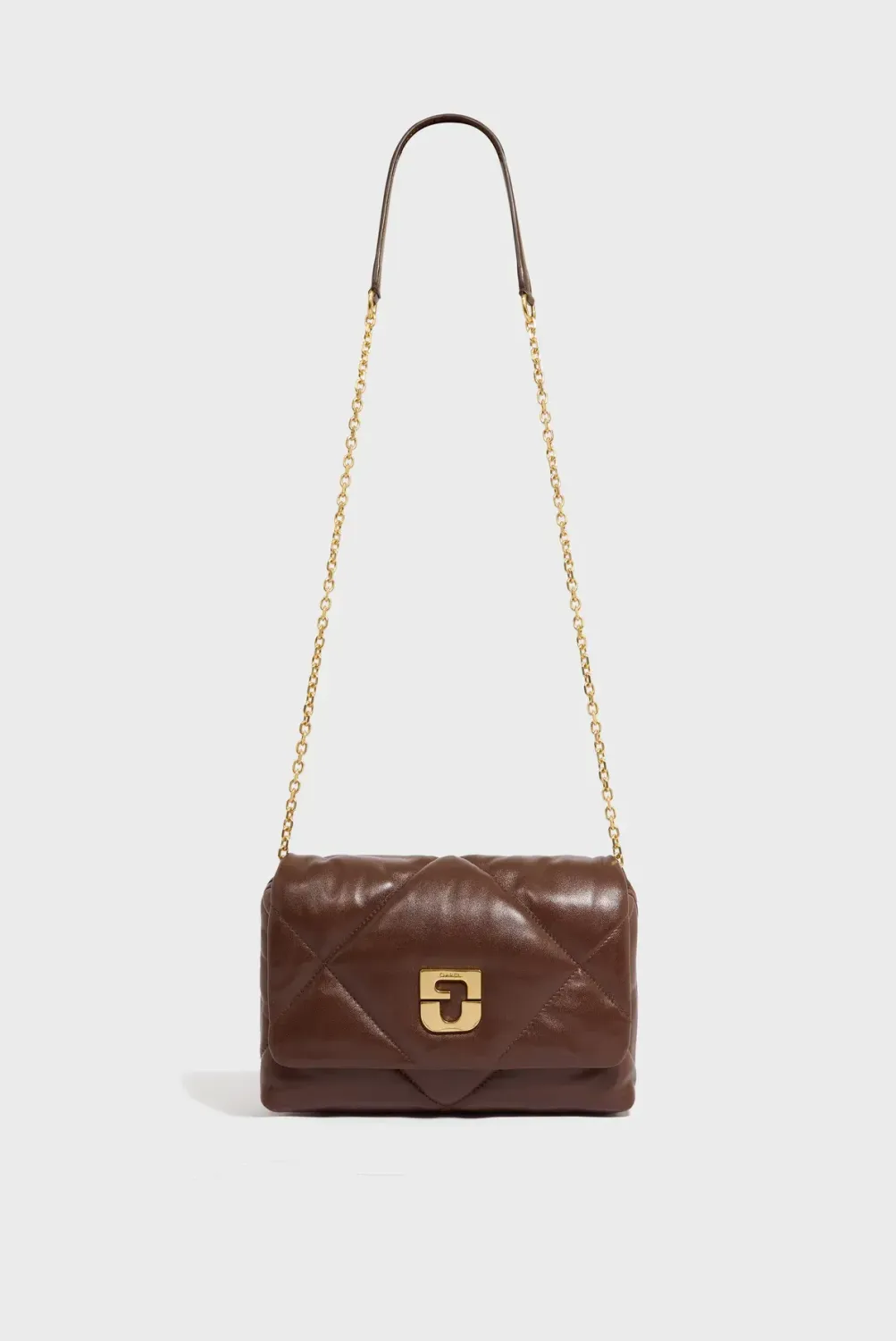 Sac en cuir matelassé - LE FANNY Chataigne GERARD DAREL