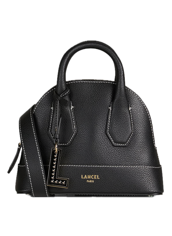 Mini sac bandoulière uni en cuir grainé - Noir BELLEVILLE LANCEL Mini sac bandoulière uni en cuir grainé - Noir BELLEVILLE LANCEL
