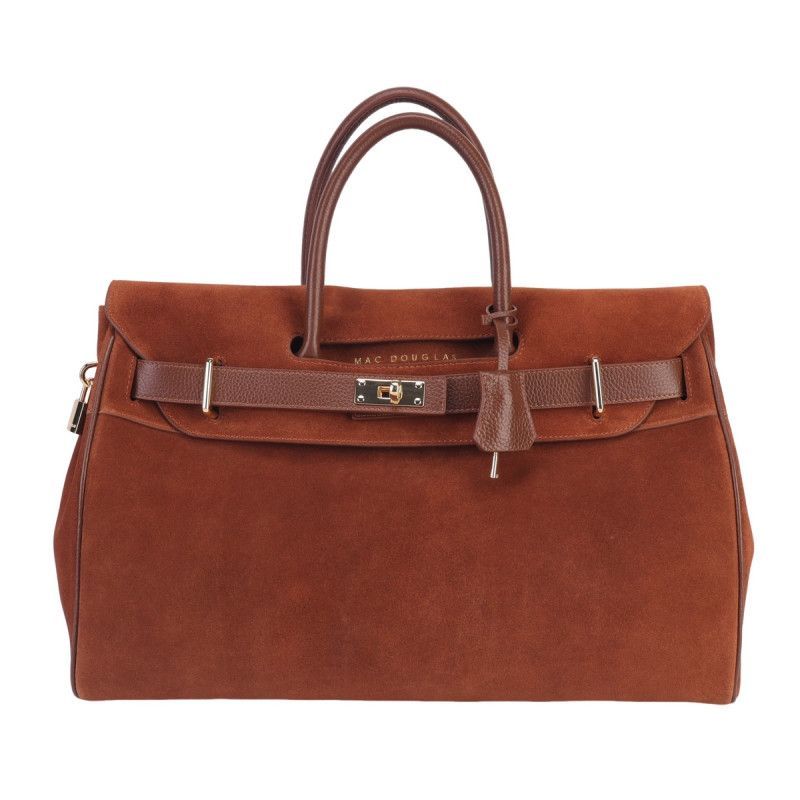 Pyla ROMY grand sac à main cuir velours caramel MAC DOUGLAS