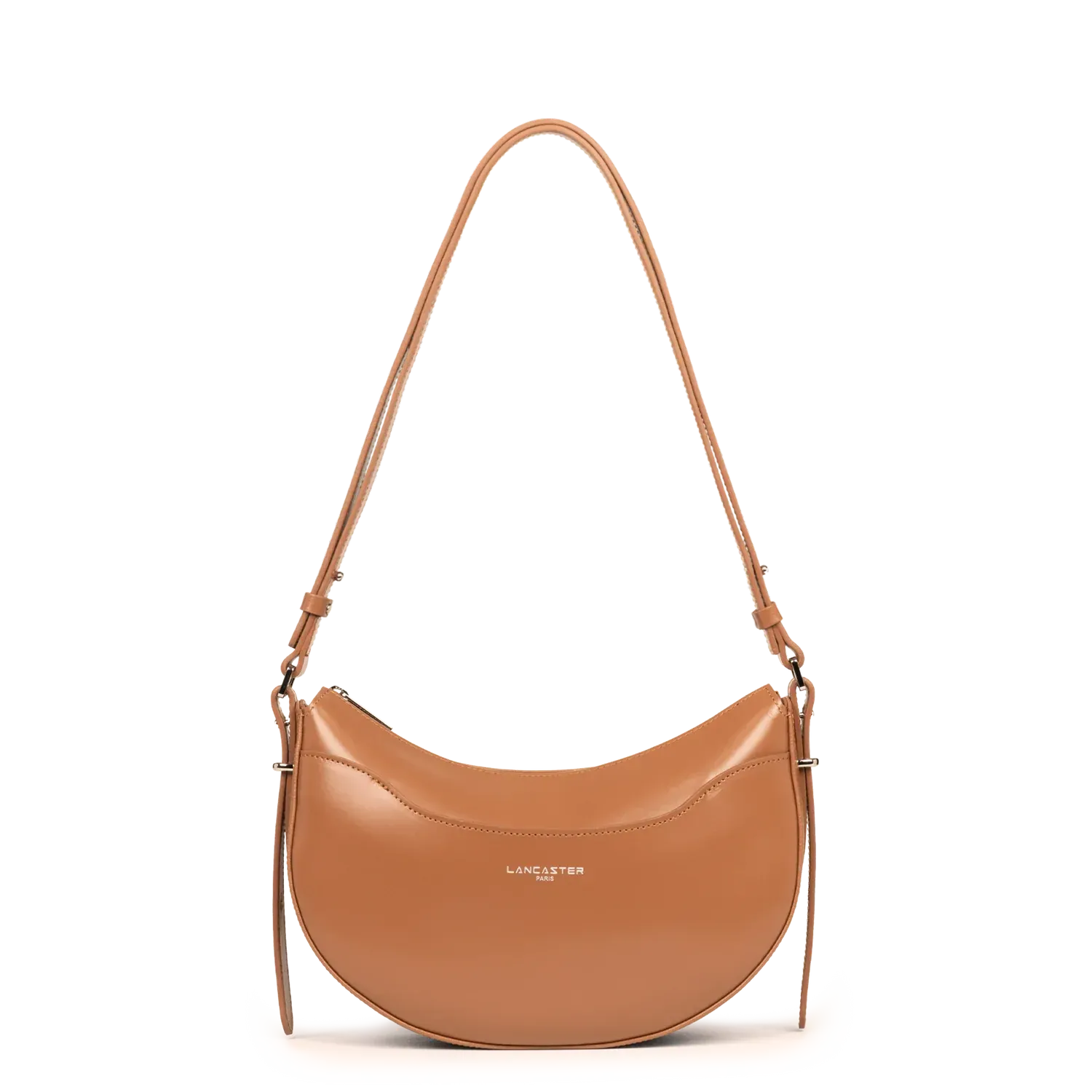 Suave Ace cuir Sac demi lune Camel LANCASTER Suave Ace cuir Sac demi lune Camel LANCASTER