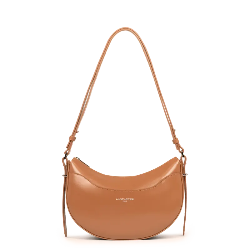 Suave Ace cuir Sac demi lune Camel LANCASTER Suave Ace cuir Sac demi lune Camel LANCASTER