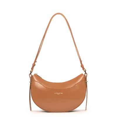 Suave Ace cuir Sac demi lune Camel LANCASTER Suave Ace cuir Sac demi lune Camel LANCASTER
