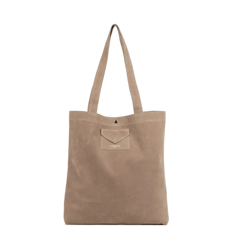 Suédine KBA Sac cabas épaule Beige foncé LANCASTER Suédine KBA Sac cabas épaule Beige foncé LANCASTER
