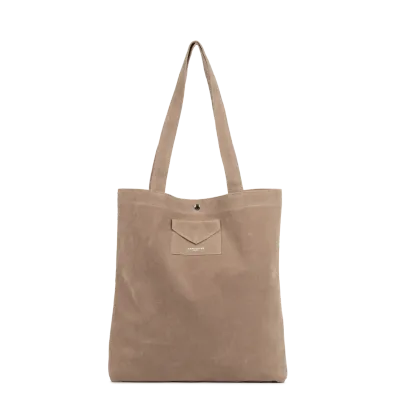 Suédine KBA Sac cabas épaule Beige foncé LANCASTER