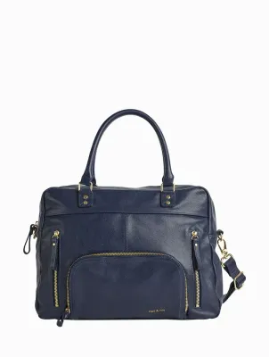 Sac Macy Nat&Nin Cuir Bleu Cosmos Sac Macy Nat&Nin Cuir Bleu Cosmos