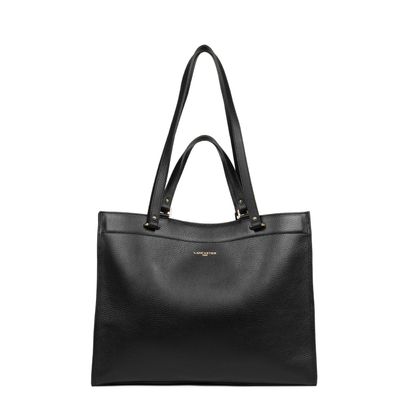 Foulonné Double sac cabas épaule Noir LANCASTER Foulonné Double sac cabas épaule Noir LANCASTER