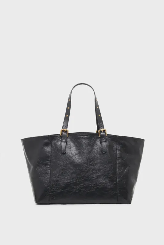 Cabas en cuir effet froissé - SIMPLE BAG Noir Gerard Darel Cabas en cuir effet froissé - SIMPLE BAG Noir Gerard Darel