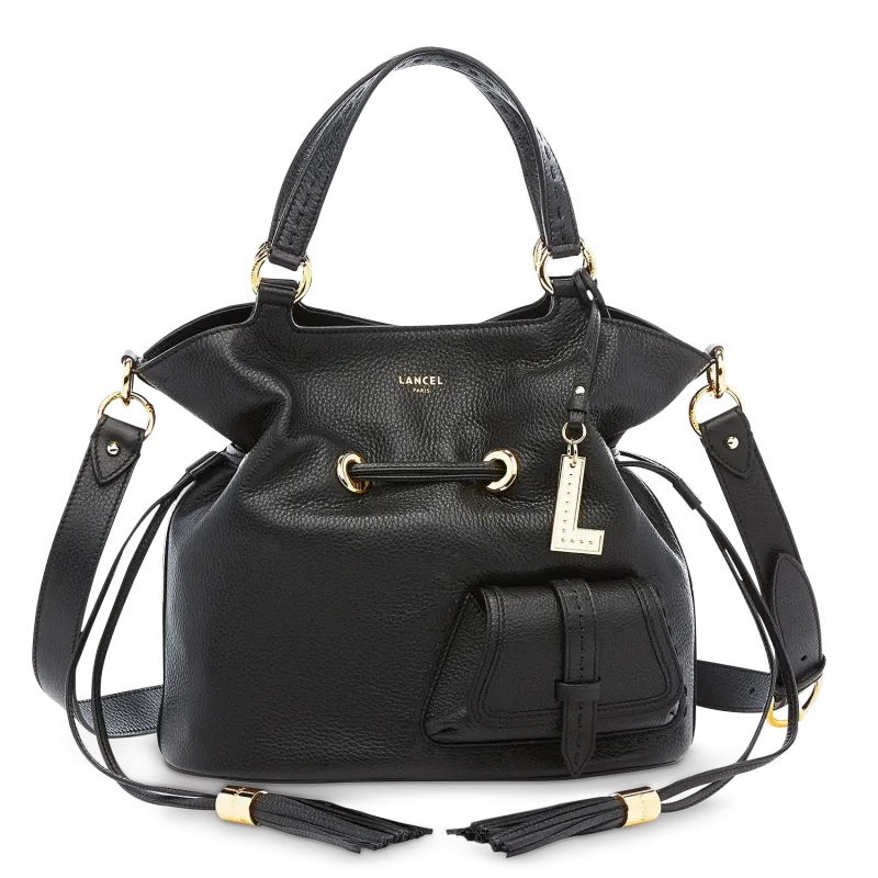 SAC SEAU M Cuir PREMIER FLIRT DE LANCEL Noir