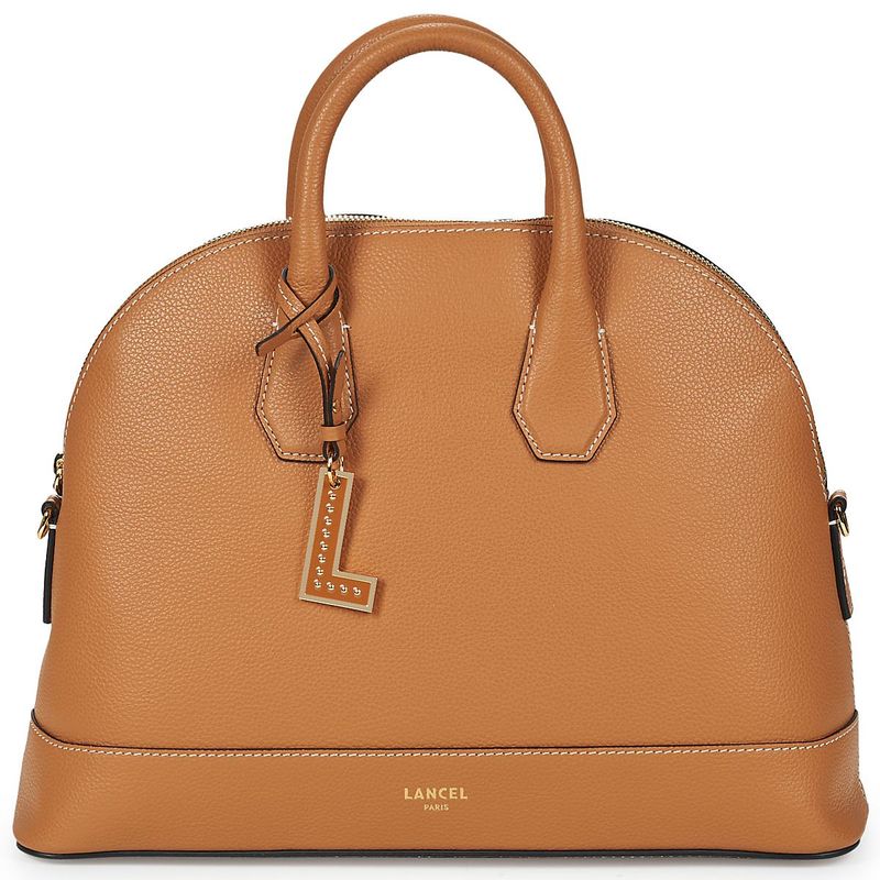 Sac bandoulière cuir grainé - Camel – BELLEVILLE M LANCEL