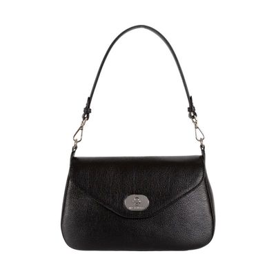 Eveline BUNI sac porté épaule cuir NOIR MAC DOUGLAS