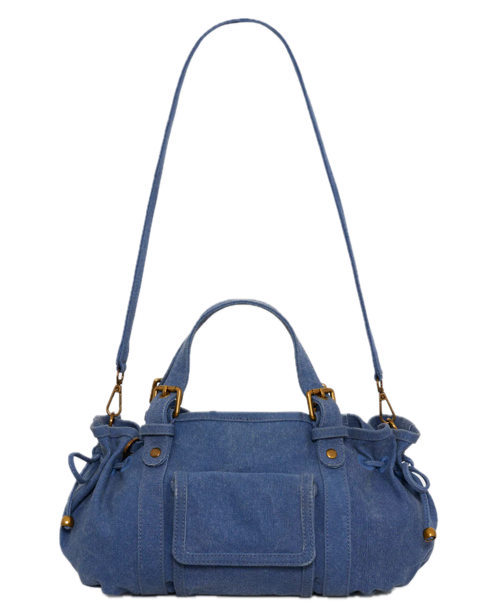 Sac à main en toile lavée - 18H Bleu Outremer GERARD DAREL