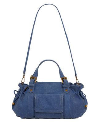 Sac à main en toile lavée - 18H Bleu Outremer GERARD DAREL Sac à main en toile lavée - 18H Bleu Outremer GERARD DAREL