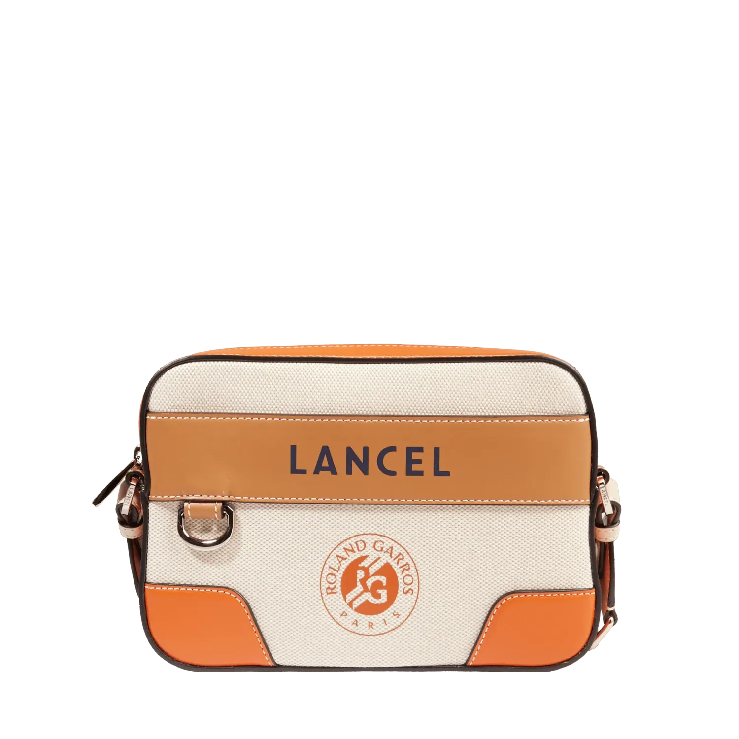 ZIP CAMERA BAG LANCEL X ROLAND GARROS NATURAL/ORANGE CLAY ZIP CAMERA BAG LANCEL X ROLAND GARROS NATURAL/ORANGE CLAY