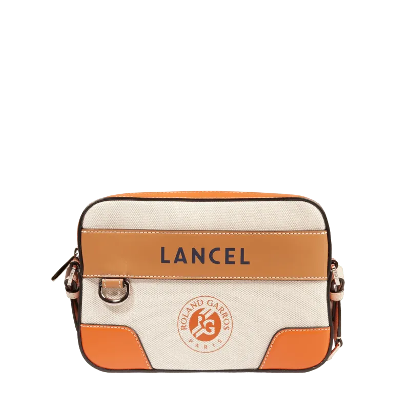 ZIP CAMERA BAG LANCEL X ROLAND GARROS NATURAL/ORANGE CLAY
