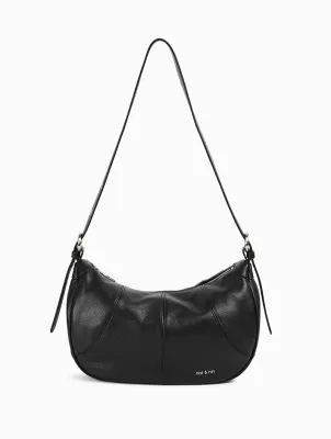 Sacs porté épaule Tara Noir- Cuir lisse Nat&Nin