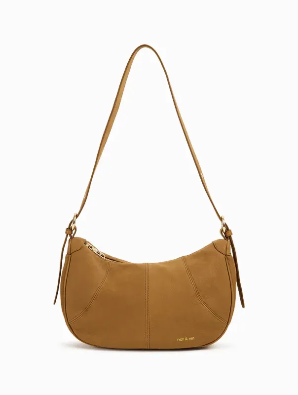 Sacs porté épaule Tara Epice - Cuir peau de pêche Nat&Nin