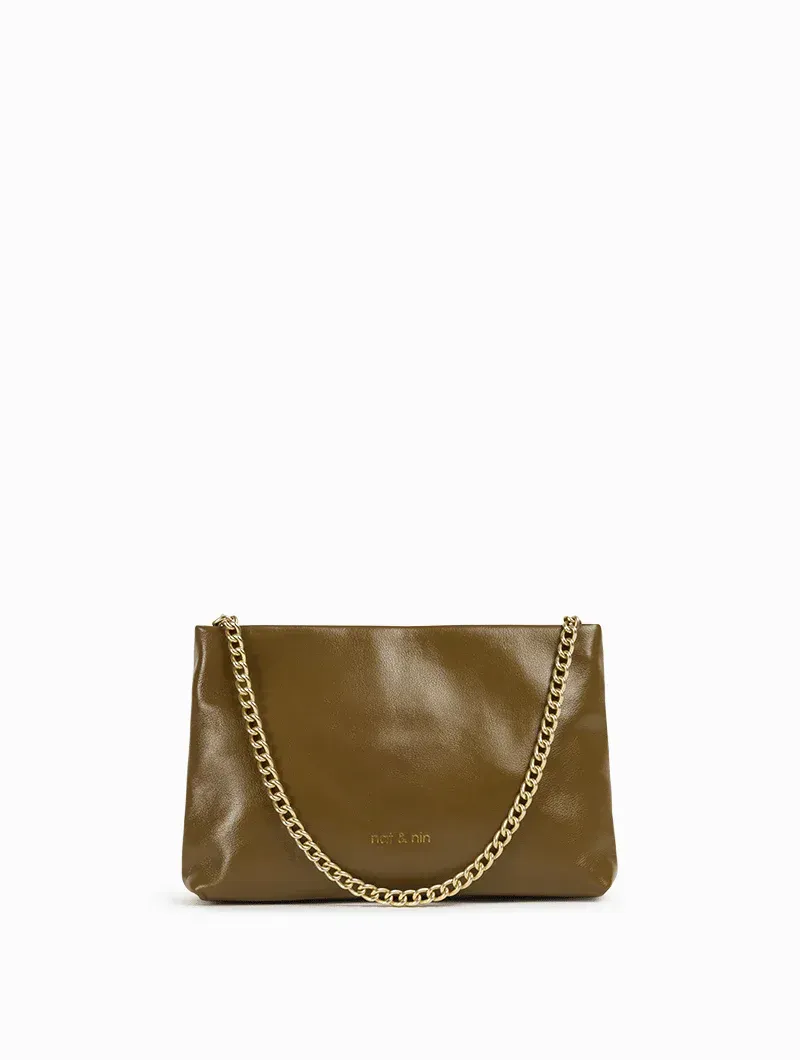 Sacs porté épaule /travers Molly Tabac- Cuir glacé craquelé Nat&Nin