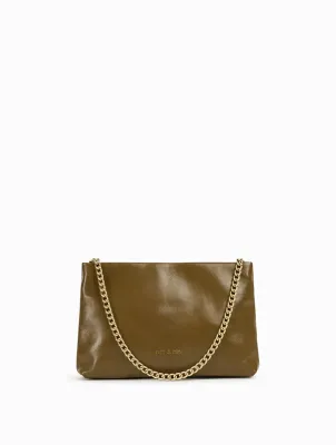 Sacs porté épaule /travers Molly Tabac- Cuir glacé craquelé Nat&Nin