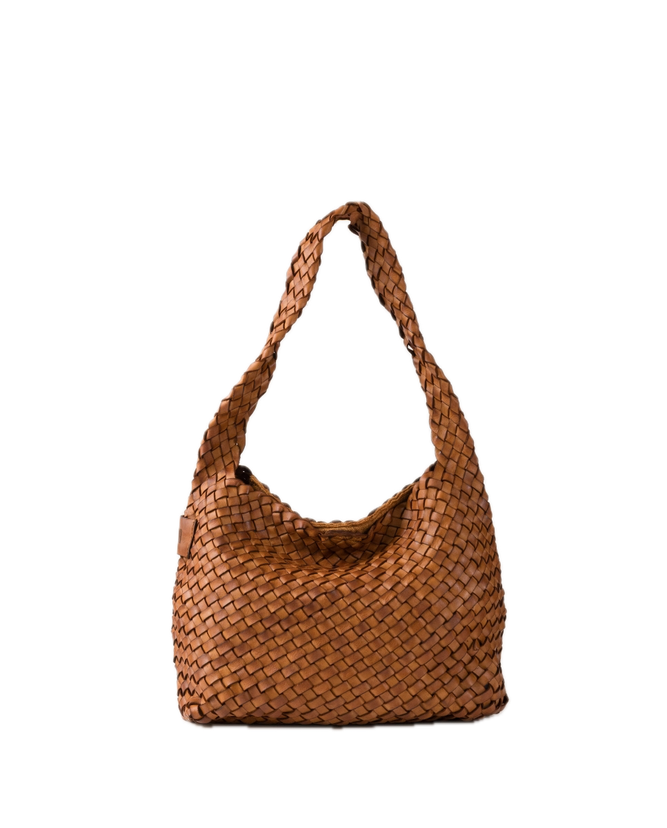 Sac hobo cuir tressé  Tan Biba KILLEN