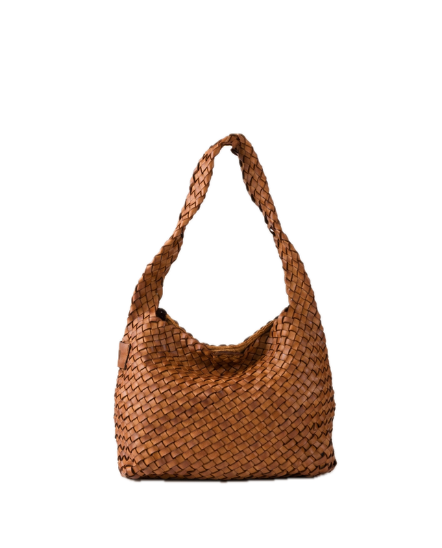 Sac hobo cuir tressé  Tan Biba KILLEN