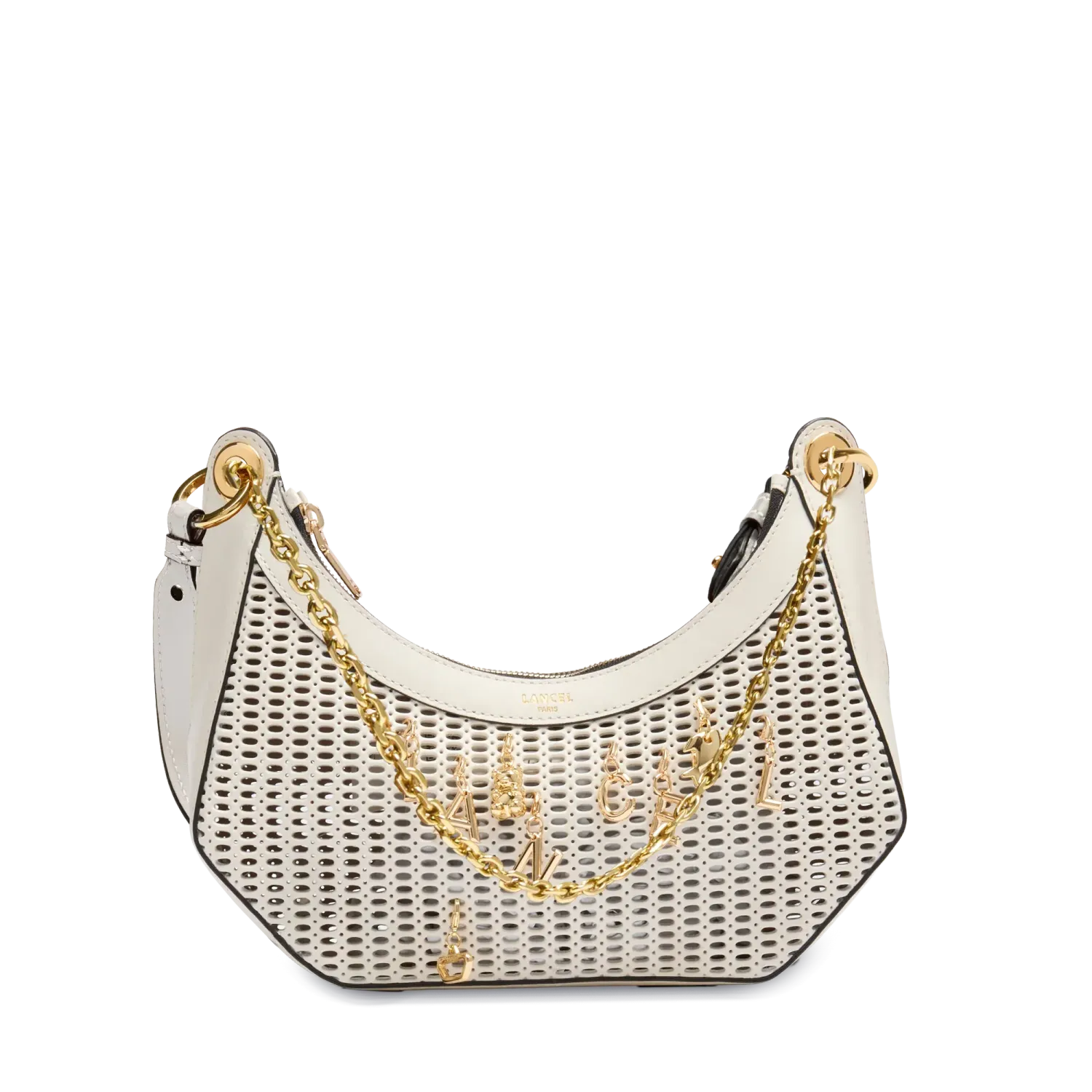 SAC ZIPPE M DOUBLE PORTE AVEC CHARMS CROISETTE DE LANCEL