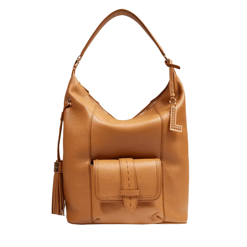 SAC HOBO ZIPPE M CAMEL PREMIER FLIRT DE LANCEL