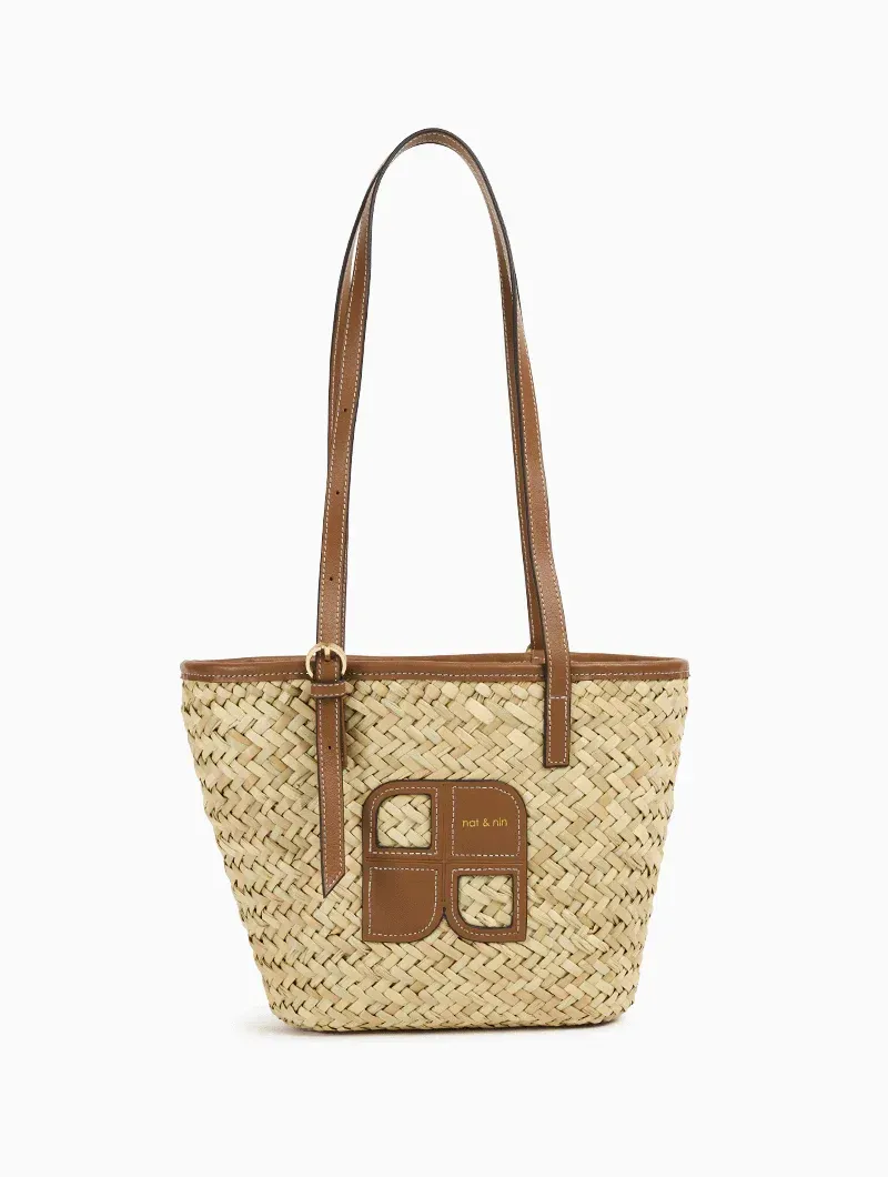Sac Raphia & Paille Rafael Noisette Nat&Nin Sac Raphia & Paille Rafael Noisette Nat&Nin