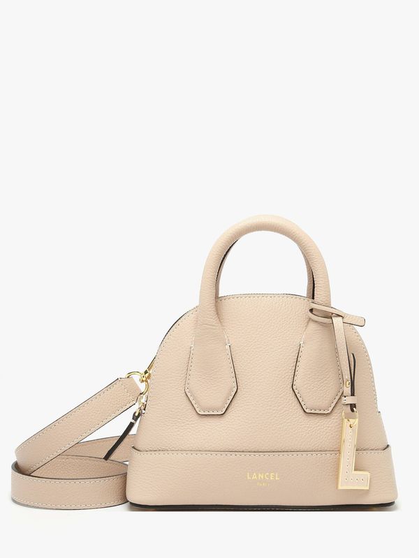 Mini sac bandoulière uni en cuir grainé - Cappuccino taille S BELLEVILLE LANCEL