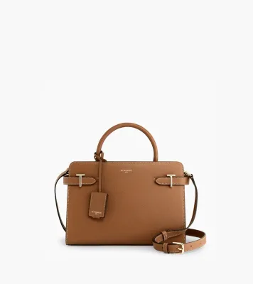 EMILIE SAC À MAIN MOYEN MODÈLE EN CUIR GRAINÉ TAN LE TANNEUR