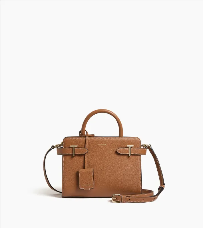 PETIT SAC À MAIN EN CUIR GRAINÉ Tan LE TANNEUR