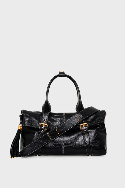 Sac en cuir effet froissé - MONICA Noir GERARD DAREL