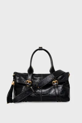 Sac en cuir effet froissé - MONICA Noir GERARD DAREL