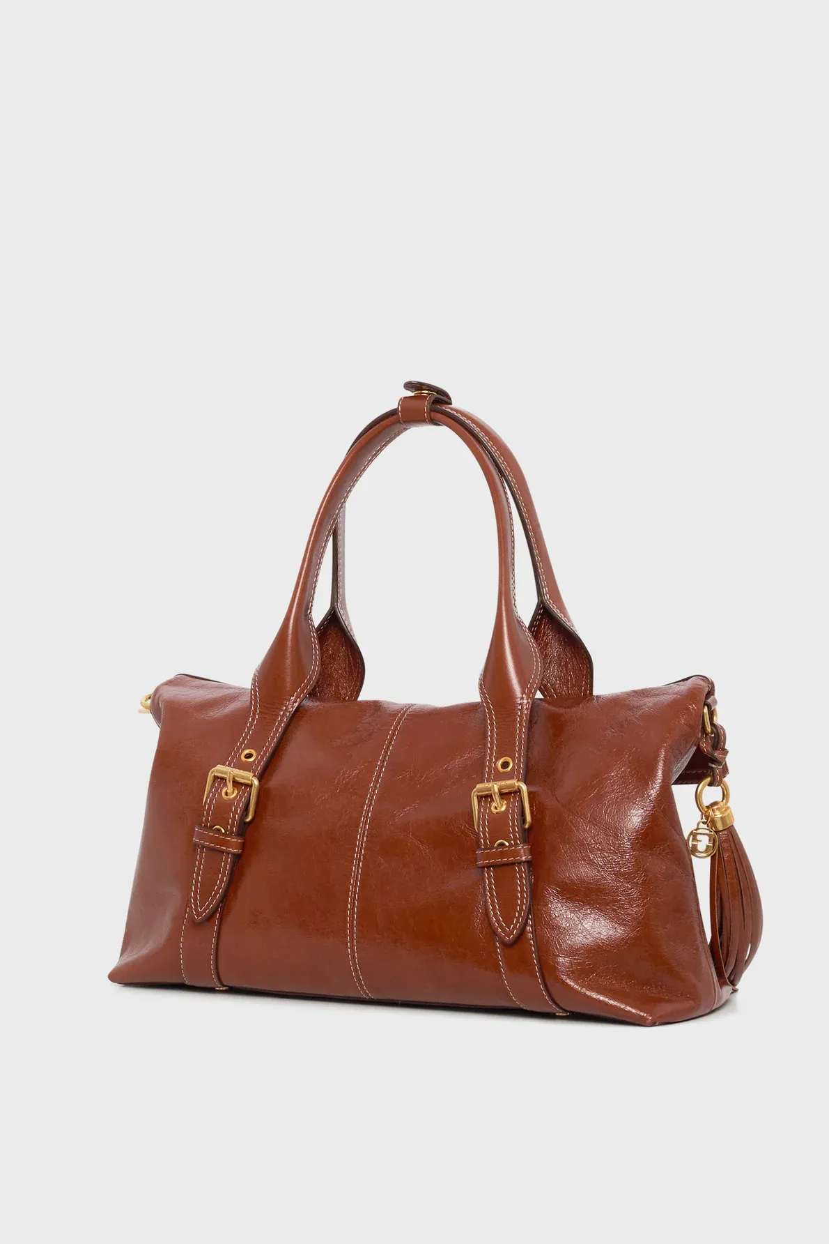Sac en cuir effet froissé - MONICA Caramel GERARD DAREL