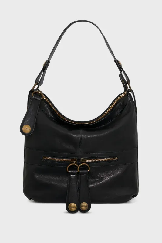 Sac en cuir lavé - MIDDAY noir GERARD DAREL