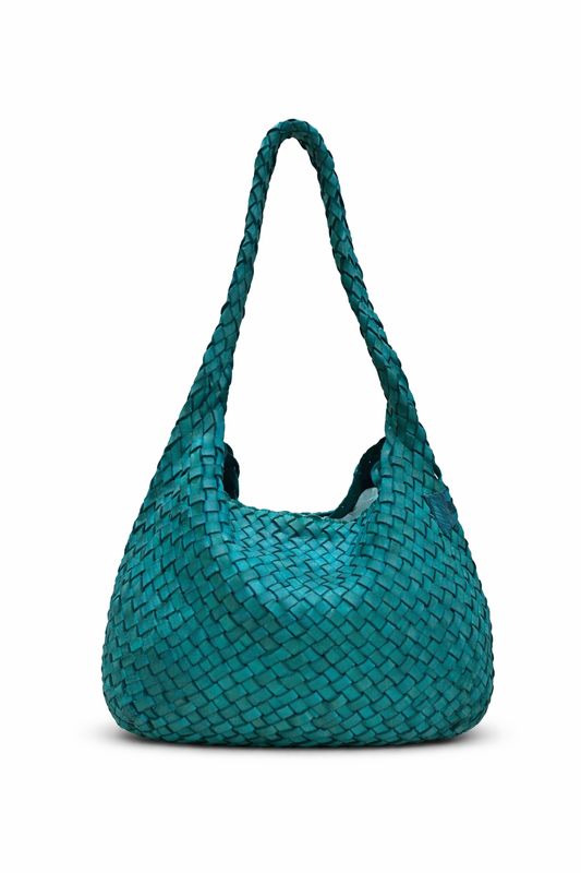 Sac hobo cuir tressé Vert Biba KILLEN Sac hobo cuir tressé Vert Biba KILLEN