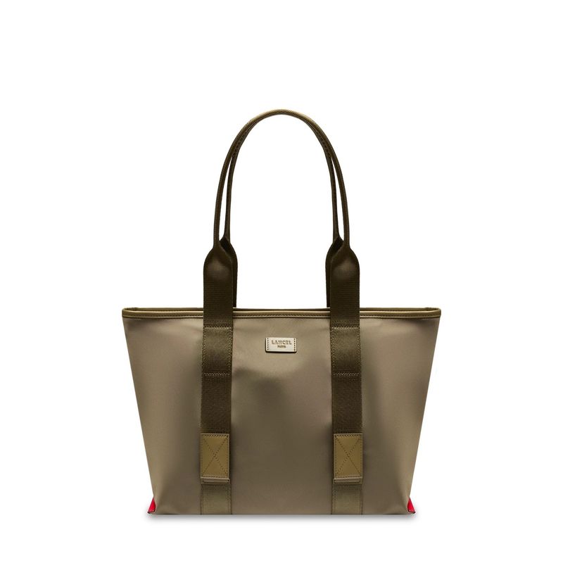 SAC CABAS ZIPPE M MISTRAL ROLLABLE DE LANCEL Kaki Foncé