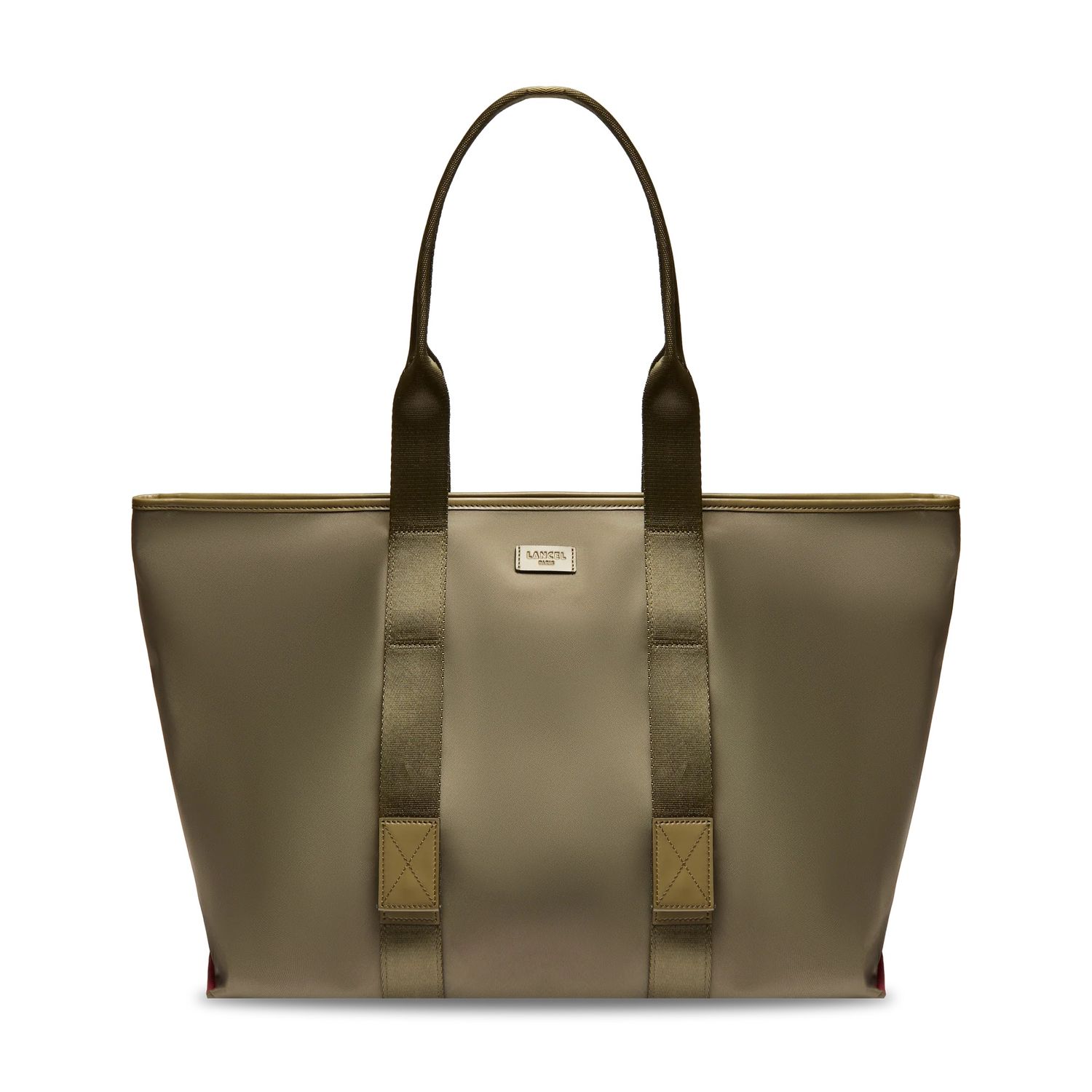 SAC CABAS ZIPPE L MISTRAL ROLLABLE DE LANCEL Kaki foncé
