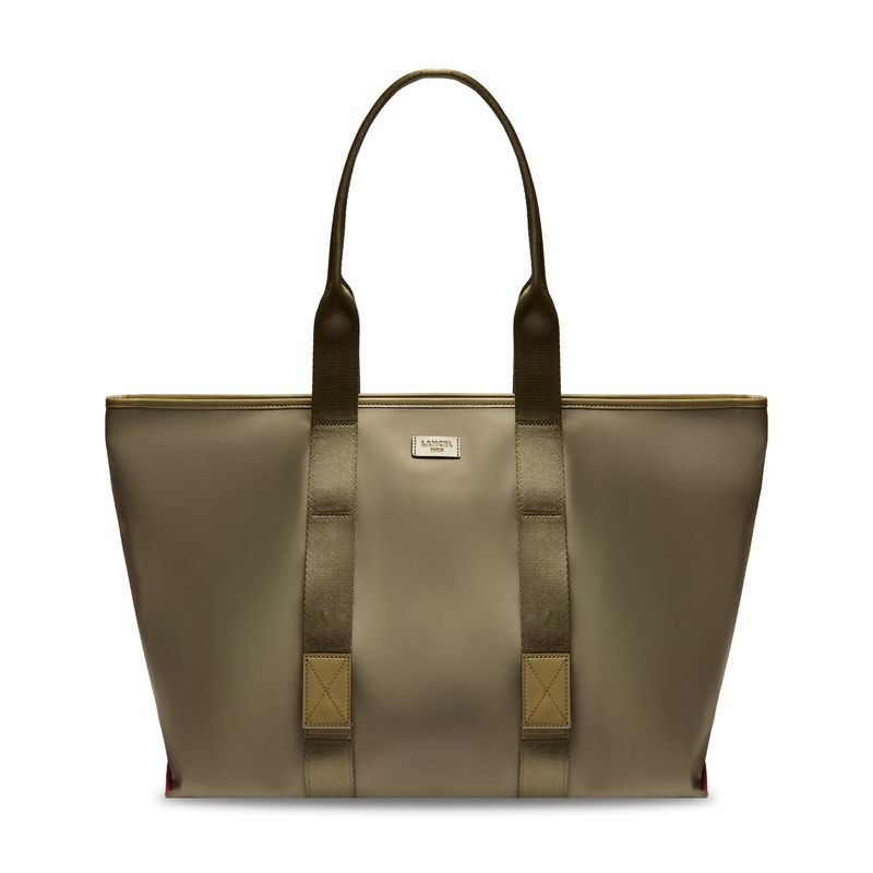 SAC CABAS ZIPPE L MISTRAL ROLLABLE DE LANCEL Kaki foncé