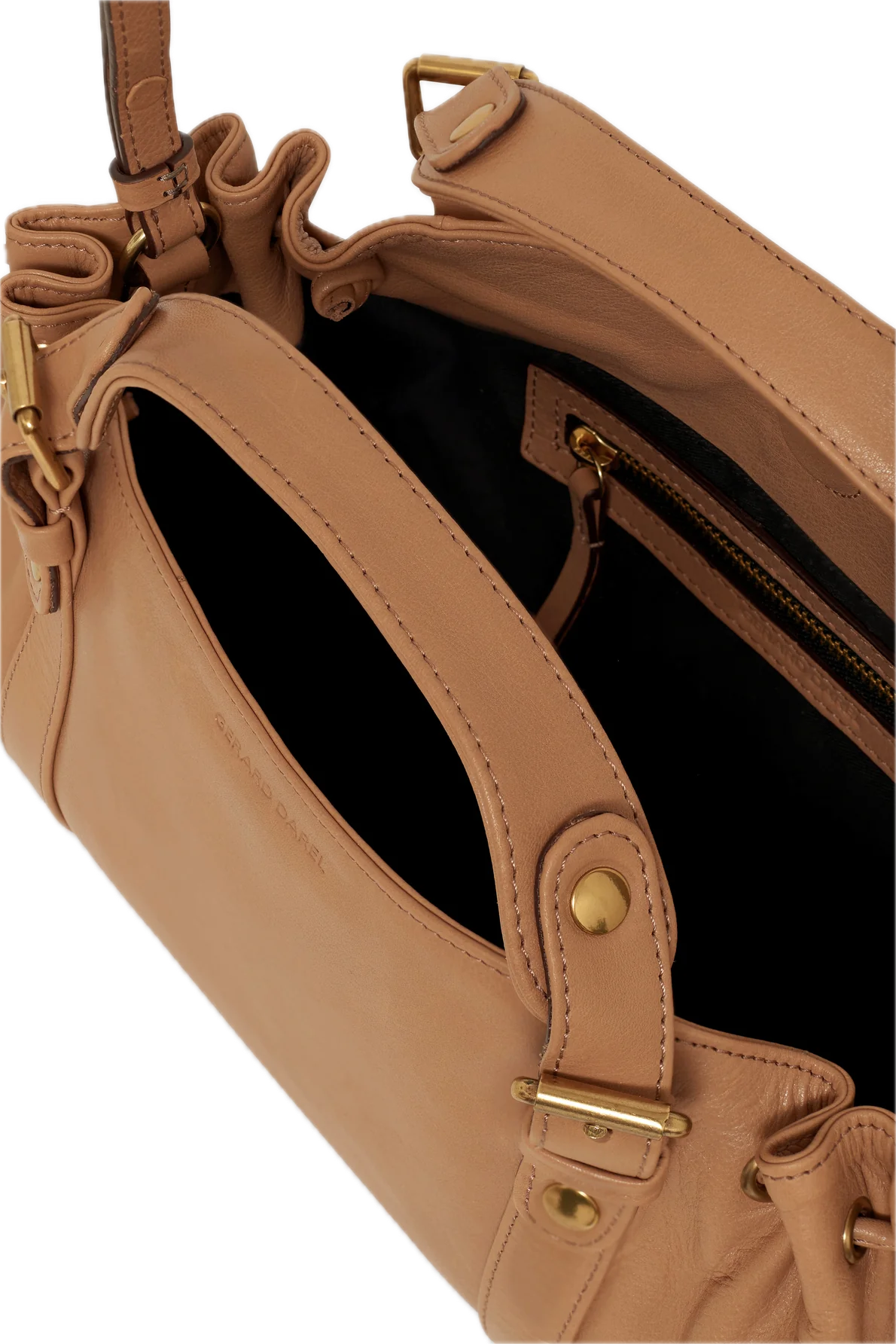 Mini sac à main en cuir – 12H Caramel GERARD DAREL
