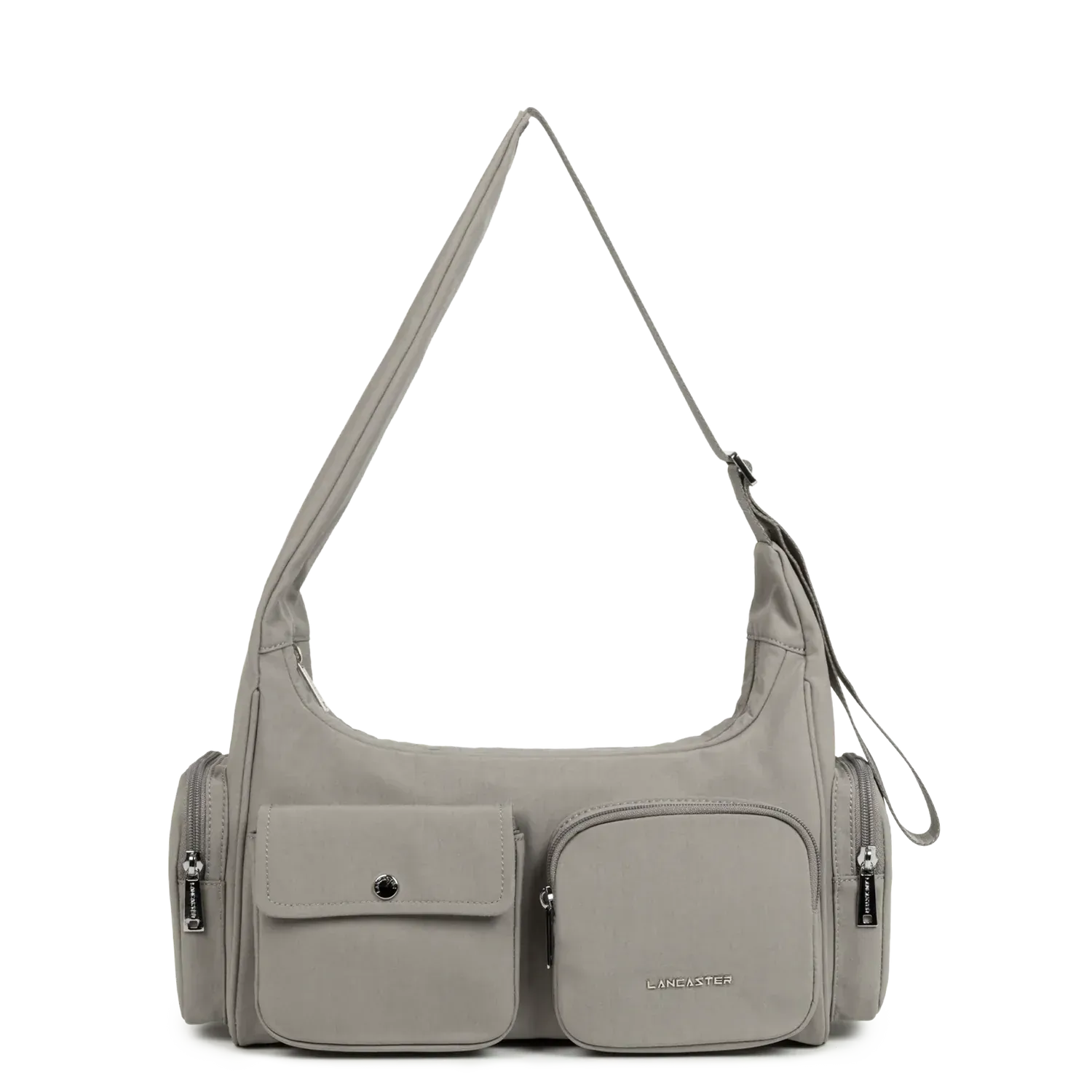 Basic Pocket Sac toile besace Gris Galet LANCASTER