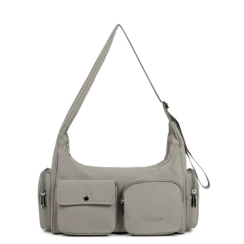 Basic Pocket Sac toile besace Gris Galet LANCASTER