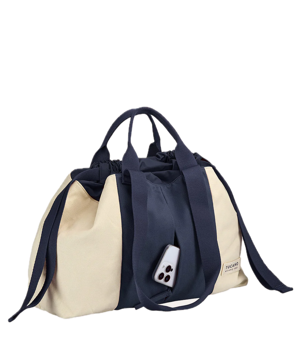Sac weekend Carry Beach Medium Bleu/ Blanc Tucano