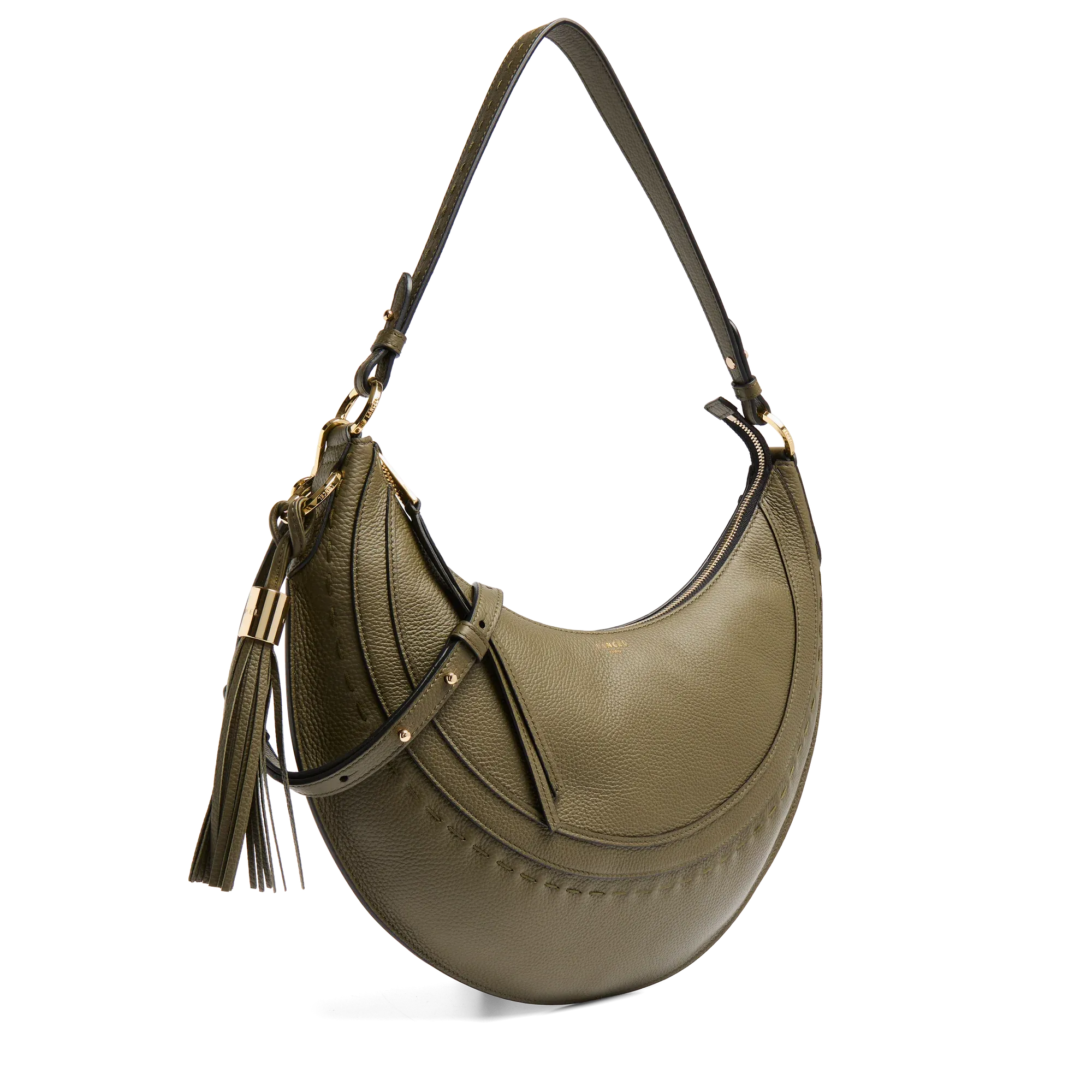 SAC HOBO ZIPPE M Kaki HOBOHEME DE LANCEL