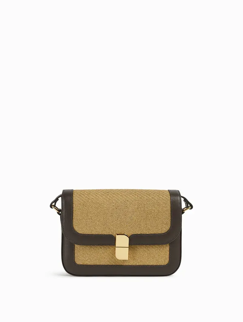 Sac porté épaule Ebene Alice Medium Paille Nat&Nin