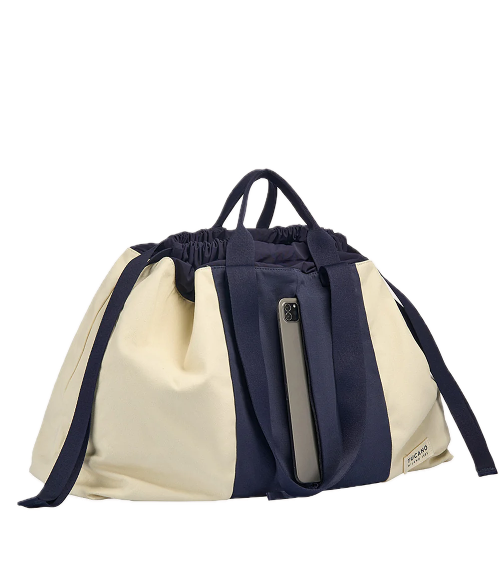 Sac weekend Carry Beach Large Bleu/ Blanc Tucano
