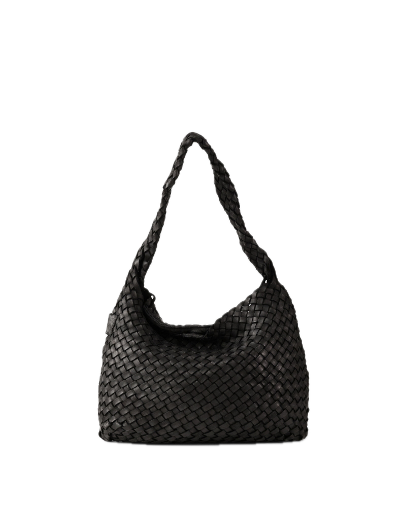 Sac hobo cuir tressé  Noir Biba KILLEN