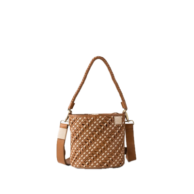 Sac seau cuir tressé Tan Selma BIBA Sac seau cuir tressé Tan Selma BIBA