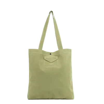 Suédine KBA Sac cabas épaule Pistache LANCASTER Suédine KBA Sac cabas épaule Pistache LANCASTER